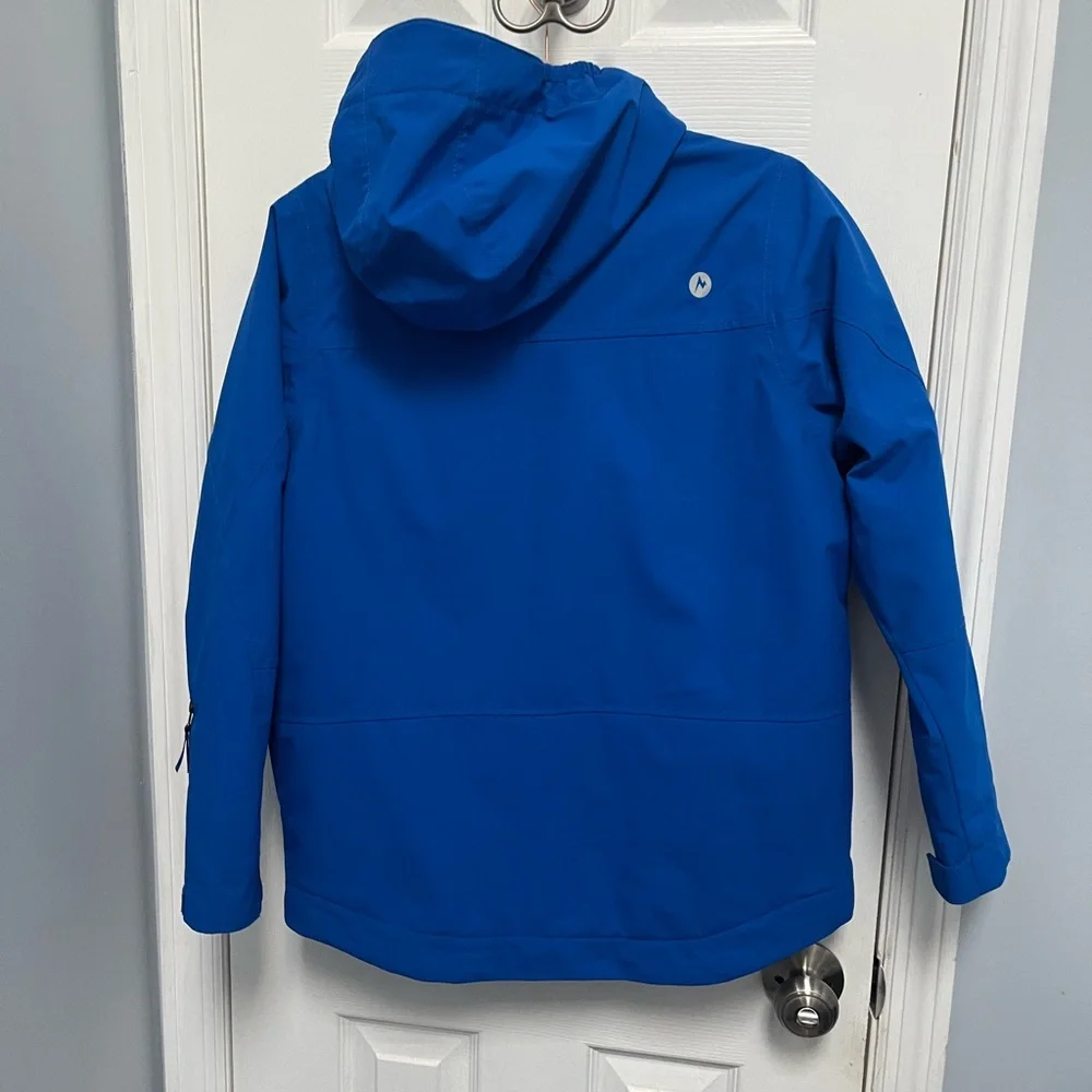 MARMOT Jacket Youth XL Blue Hooded Ski Snowboard Outdoor Full Zip